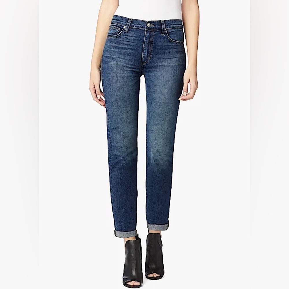 Joe’s Jeans Women's 6 / 28 Boyfriend Jean High Rise Straight Dark Blue Wash